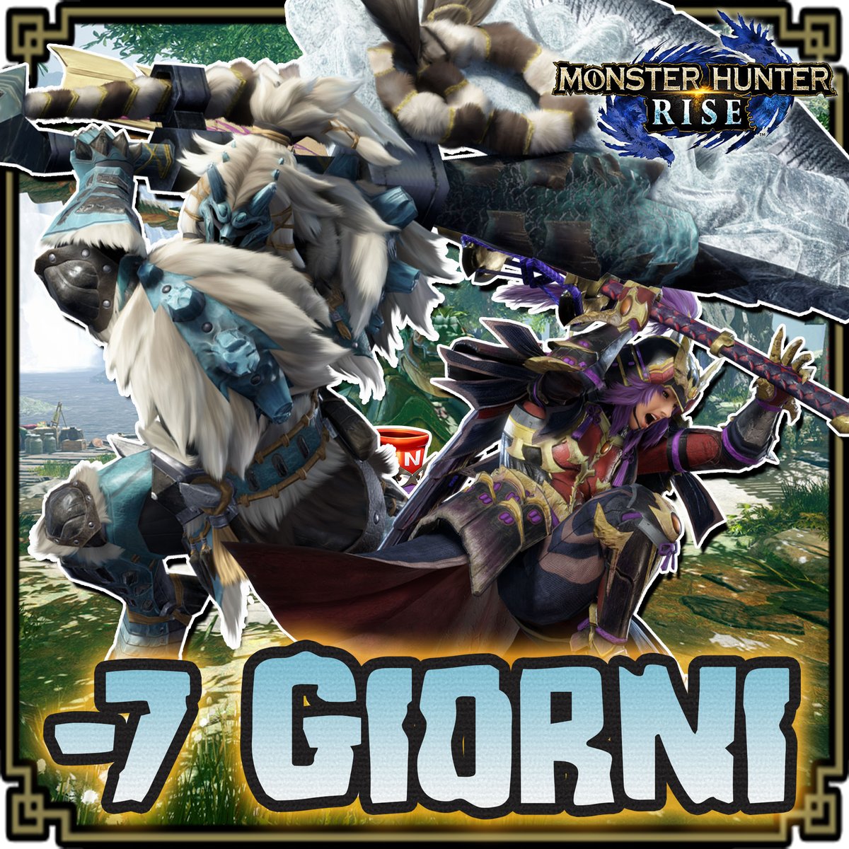 nintubers's tweet photo. ⚔️ -7 giorni a #MonsterHunterRise ⚔️
Manca pochissimo ormai all'uscita del nuovo capitolo della serie di #MonsterHunter. Ogni giorno in attesa vi mostreremo una coppia di #armi, presenti nel gioco! Oggi parliamo dello #Spadone e della #Spadalunga. https://t.co/dCqUSZnmSP