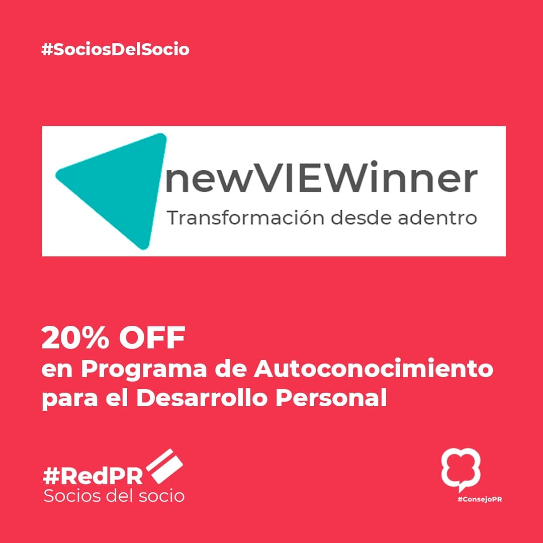 ConsejoRRPP's tweet photo. #RedPR
🙌🏼¡Seguimos en movimiento y sumamos nuevos beneficios!
👇🏽Te acercamos los nuevos descuentos para Socios del #ConsejoPR:
➡️newVIEWinner: 20% de desc en el Programa de Autoconocimiento para el Desarrollo Personal. https://t.co/XOqVeZnCYA
