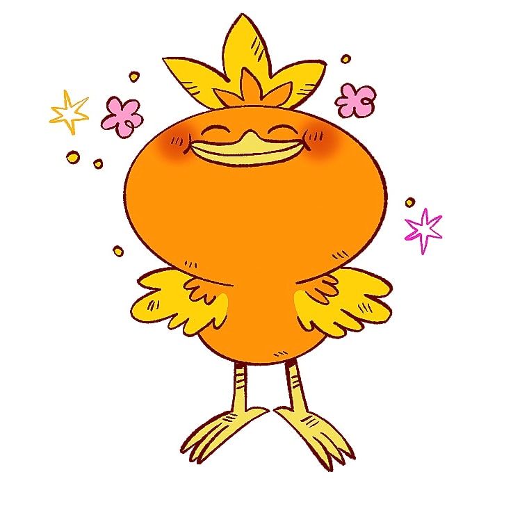 frenchteapot's tweet photo. A friendly drumstick. 
#pokemon #torchic https://t.co/LLLJoCHSug
