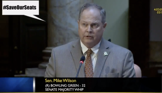 rbelin99's tweet photo. If democracy must be learned by each generation, what exactly does today's vote on the KY Senate floor to remove the lone, non-voting student representative from the BOE teach? https://t.co/SUQj8Mb41F
