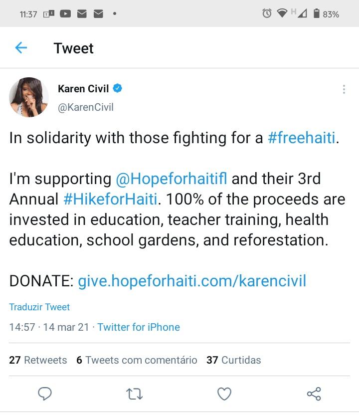 relemmoun's tweet photo. @KarenCivil nonm yo bay pou @geraldovolcy a banm yon komisyon pou m ba w,sispann pran woulib sou koze #Free #Haïti,pou n kontinye ranmase lajan sou do #Pèp #Ayisyen an,ou kite sa yo rele #anraje a dèyè lè w gen yon #atitid konsa,moman an mal chwazi...👀👇! https://t.co/YtmRq8uVr9