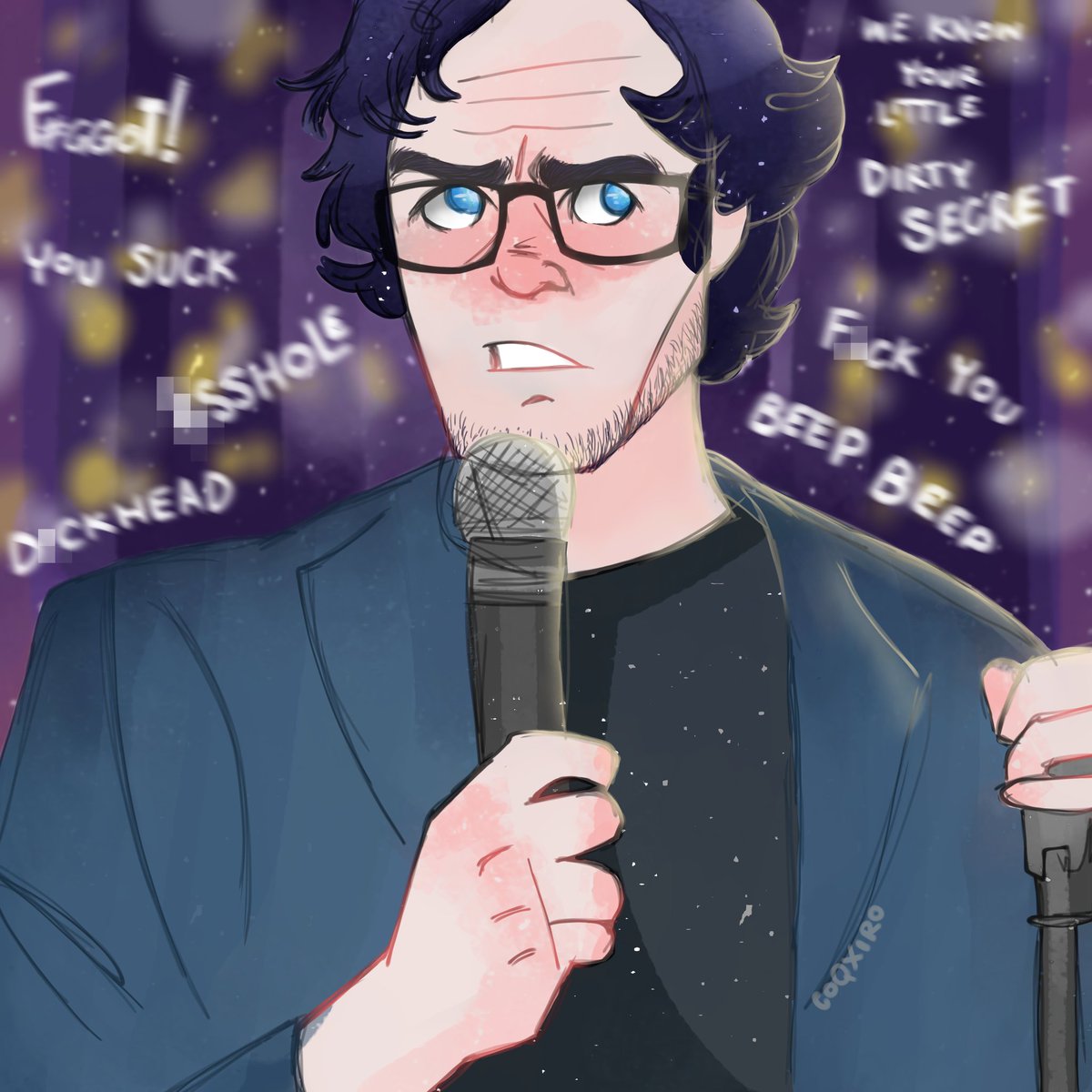 atiredbun's tweet photo. Long time no see huh? Well, I'm back today with my married man Trashmouth (Richie Kaspbrak).

Congratulations! You unlocked the IT good ending ~

#richietozier #it #itchapter2 #reddie #itch2 #billhader https://t.co/C4o4bBowaI