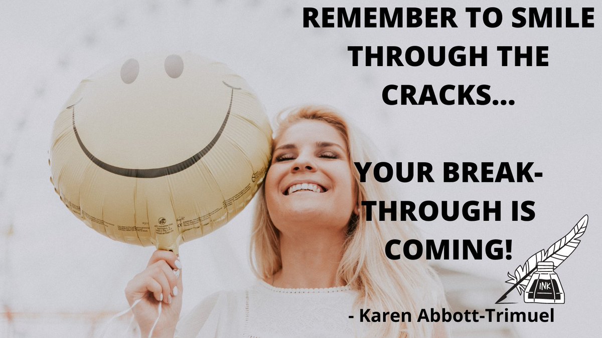 KgtLive's tweet photo. REMEMBER TO #SMILE
THROUGH THE
CRACKS...
YOUR BREAK-
THROUGH IS
COMING🤗

#business #WomenSupportingWomen #motivational #Trending #life #Healing #smallstreamers #Courage #quote #startup #writer #inspirational #selflove #Mindset #success #PositiveVibes #happiness #Entrepreneurship https://t.co/N7D5Dv7vSQ