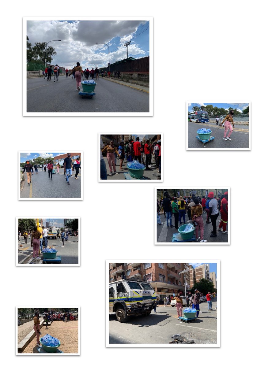 nzubsi's tweet photo. Matshediso.. been part of the protests since day 1 , selling water . 
‘It is my way of supporting’.                                                                   #wits #witsasinamali #witsprotest https://t.co/pezQLlL7JD