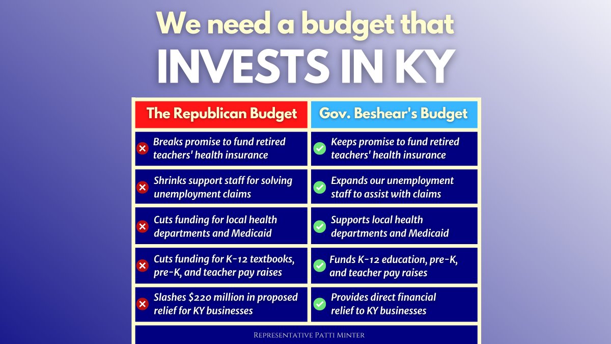 pattiminter4ky's tweet photo. The Republicans are ramming through their state budget this week -- and it's bad.

Here's what you need to know: (thread below) https://t.co/1SlLOyci7K