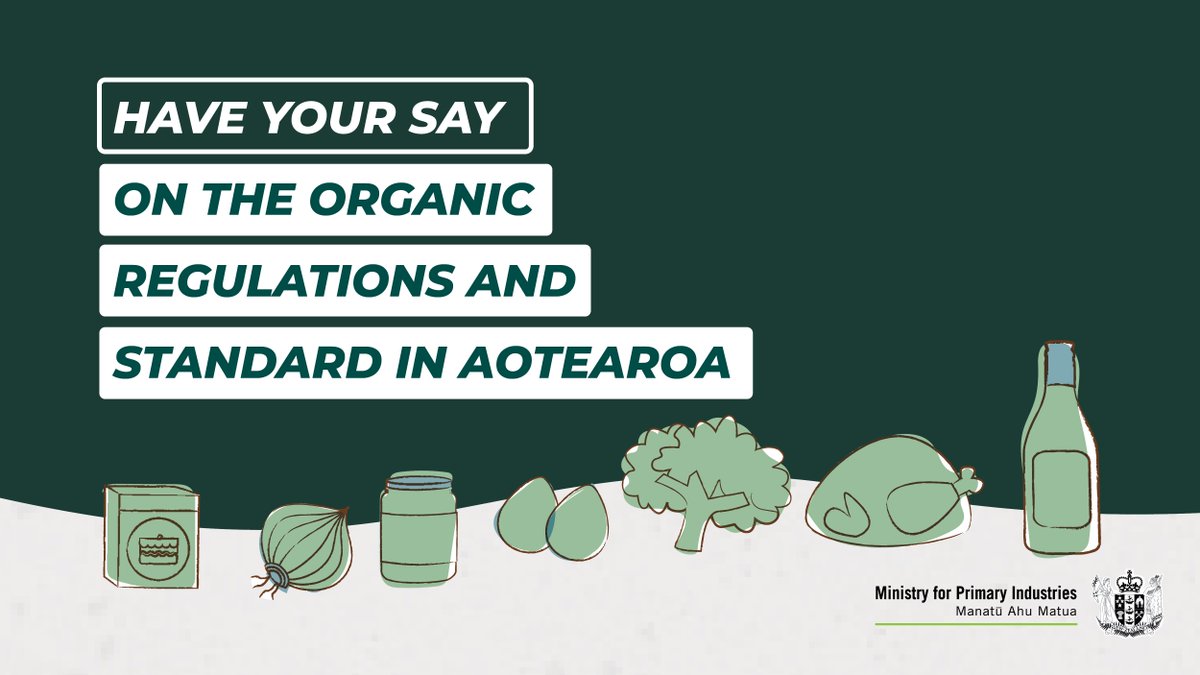 Have your say on a national standard and proposed regulations for organic food, beverages, plant and animal products by making a submission or coming to a public workshop or hui. 

Submissions close 5pm 8 June 2021. 

Find out more: bit.ly/2PWHA75