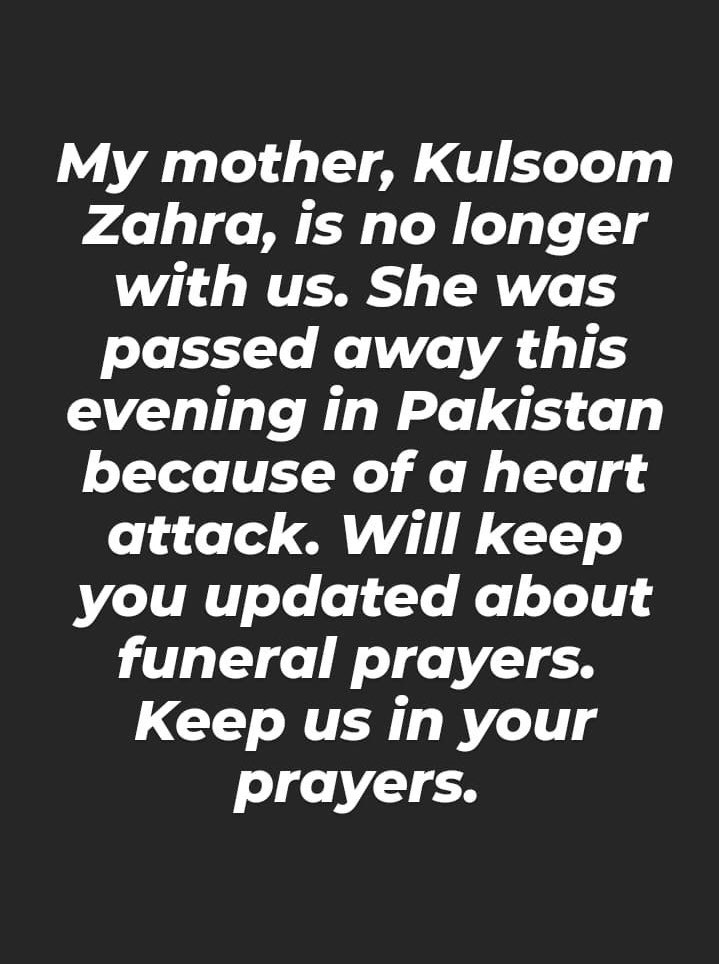 DanyialDany's tweet photo. Pray for us in these hard times. Will update everyone for funeral prayers! https://t.co/WVDlImyysY