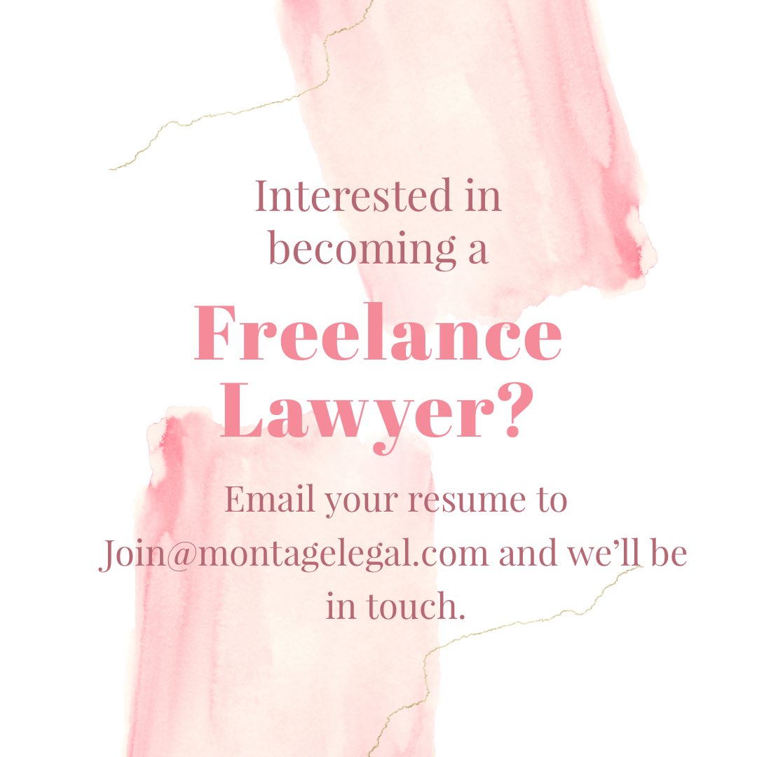 Do you want more information about working as an hourly freelance lawyer? Email Join@montagelegal.com! #freelancelawyer