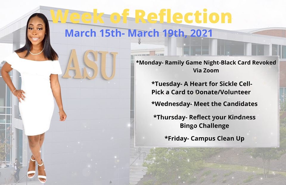 AmayaSh_Pri's tweet image. Hey y’all, Make sure to stay tuned for this weeks upcoming events! #Asutwitter #ReflectTogether #albany_rys21