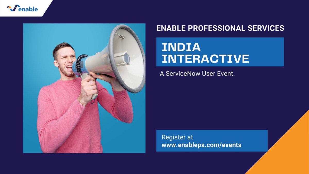 enablePS's tweet image. India Interactive – a ServiceNow User Event. Providing the ServiceNow community in India with insights, informative advice, workshops and guests. Hosted by Elite ServiceNow Partner Enable Professional Services. Register here - buff.ly/3t6GGTz
@servicenow #interactiveIndia