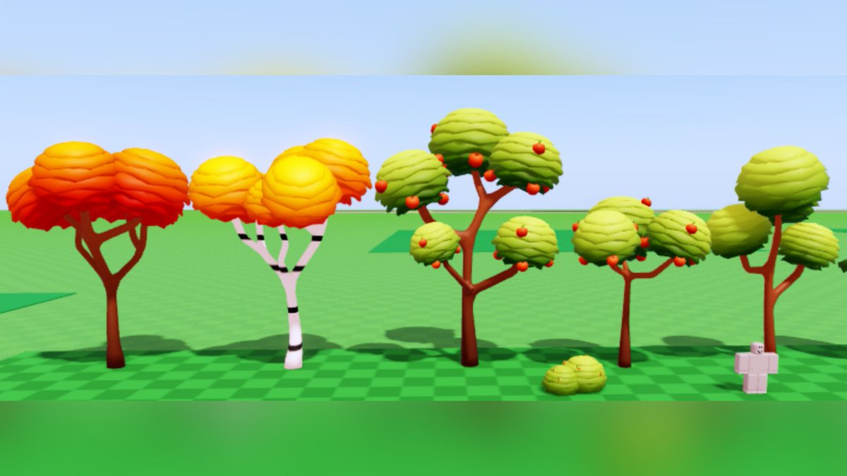 Syveloper's tweet photo. Trying a new tree style 👀

Follow us at @BloxWonder for more! 

#Roblox #RobloxDev https://t.co/rYabkJI5x6