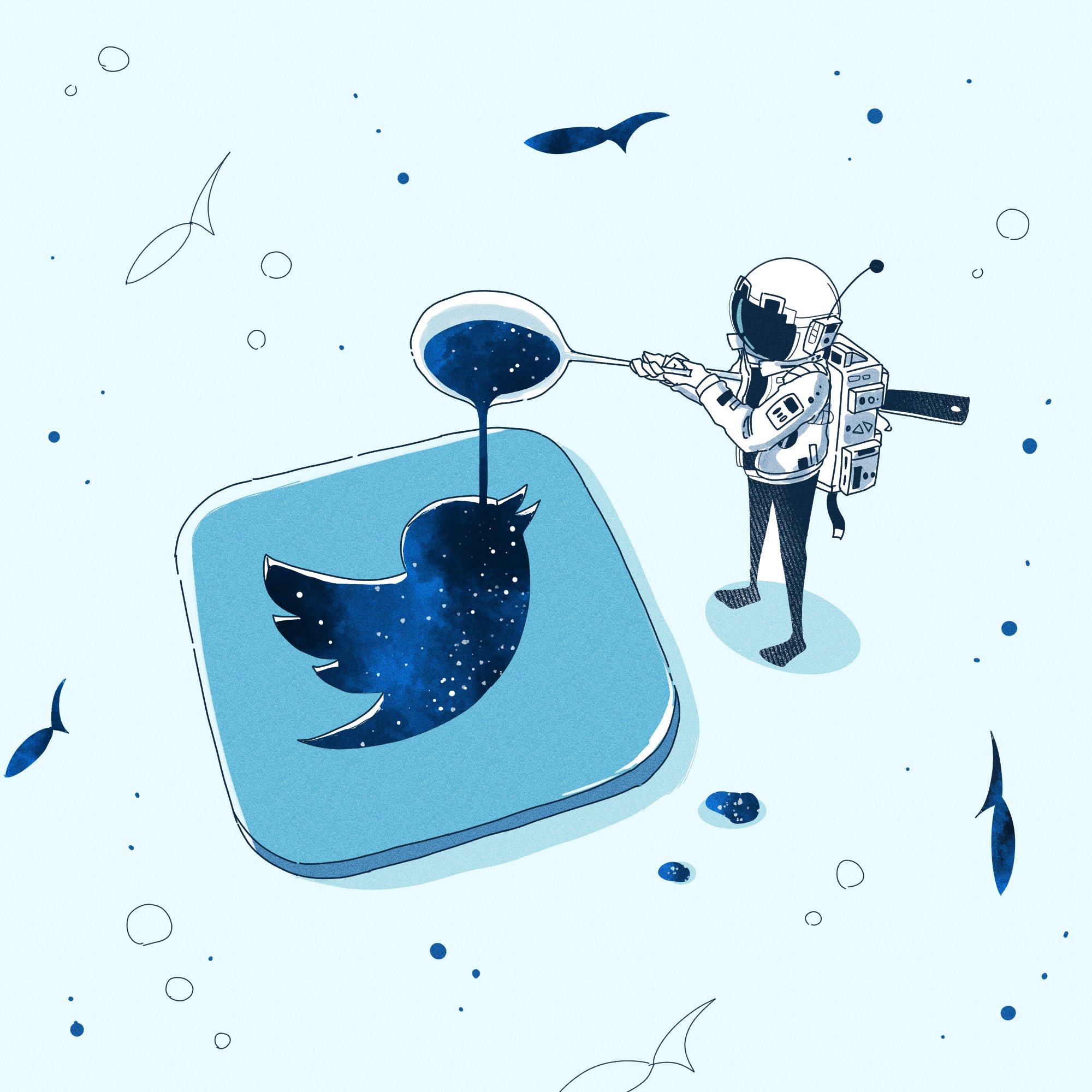 かずのこ Twitter型の宇宙を作る宇宙飛行士 イラスト T Co Quesqqihwm Twitter