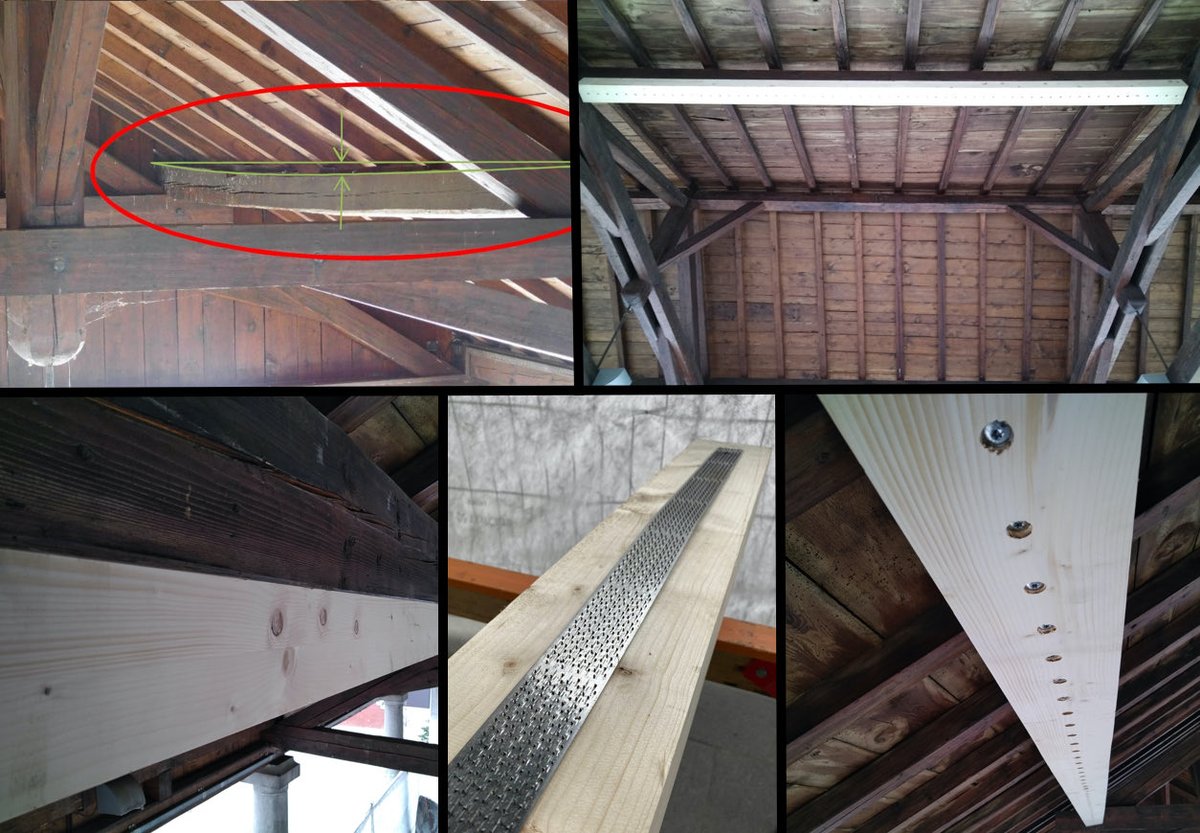 SHARP METAL -Placas dentadas de acero
Las placas tienen una multitud de pequeñas púas, distribuidas por toda la superficie de acero .La unión se produce por el efecto del acoplamiento mecánico de las púas metálicas en la madera . 

Ejemplo de instalación:
rothoblaas.es/productos/fija…