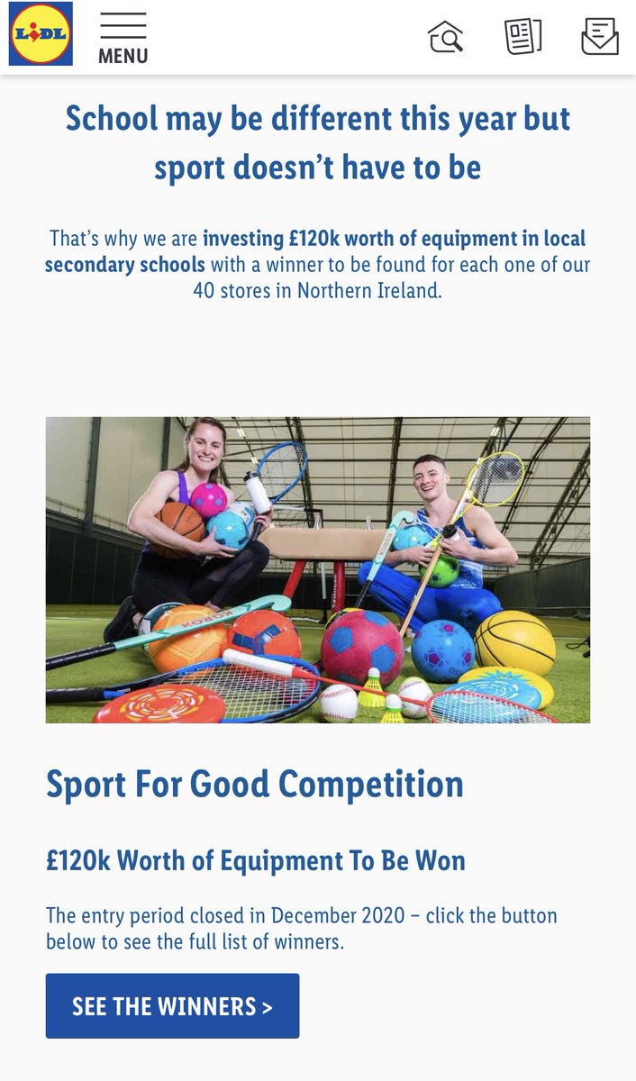 SJS41's tweet photo. We were delighted to be one of 40 post primary schools who have won £3,000 vouchers to invest in sports equipment. Thank you to @lidl_ni Lidl Northern Ireland for all the good work they are doing in local communities. https://t.co/WKYpOmczVG