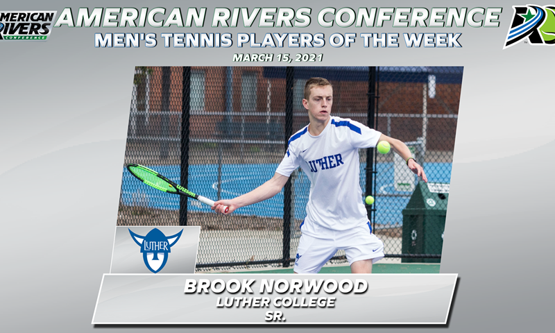 AmerRiversConf's tweet photo. .@LutherTennis Norwood Garners @AmerRiversConf Men's Tennis Player of the Week Honors.

📰: https://t.co/cfNoZQ2CHr

#rollriversMTN https://t.co/CPj4SGosVN