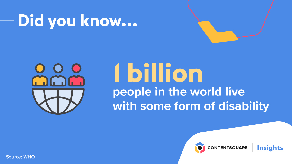 ...and yet most websites today are not accessible.  

Announcing the launch of the #ContentsquareFoundation, with a mission to promote #DigitalAccessibility in the fields of education, technology and corporate social responsibility. okt.to/UKPN7n

#CXInsights