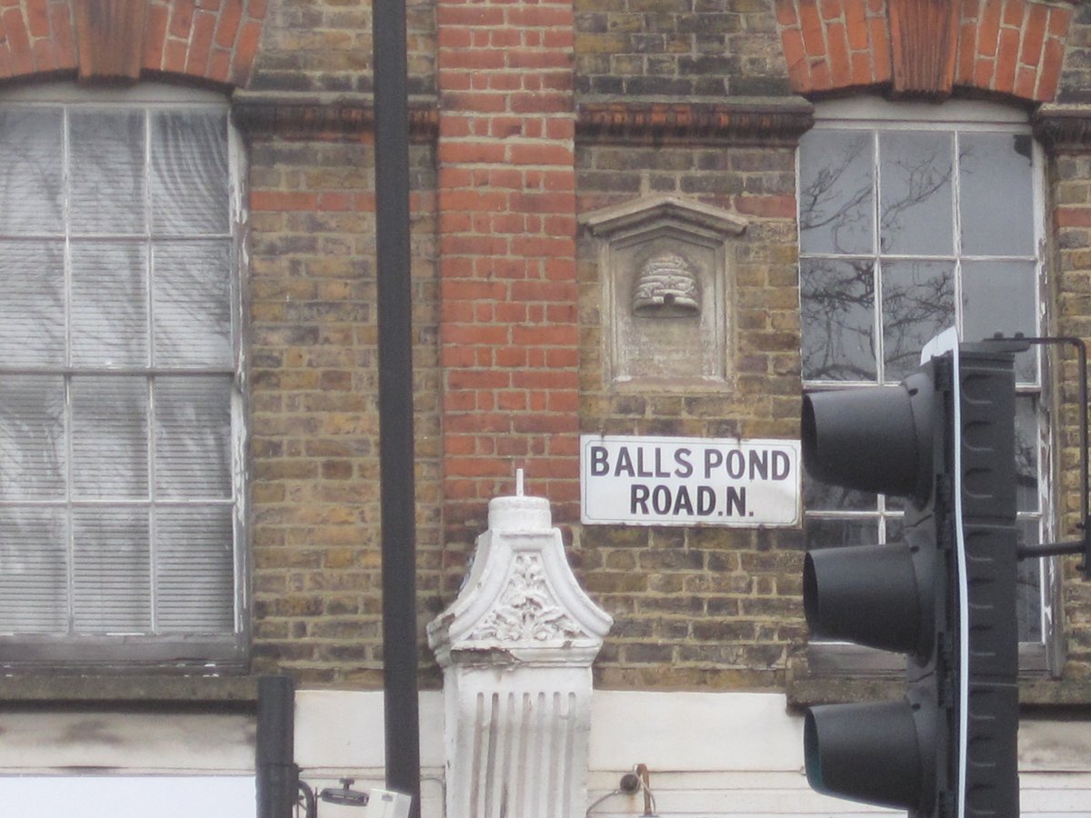The J. Studds beehive, symbolising industry but also his coke ovens, at Balls Pond/Newington Green.