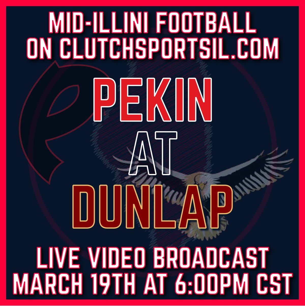 Clutch Sports Media (@clutchsportsil) on Twitter photo 🚨It's been 492 days since we last brought you football on CSM. That changes this week.
On Friday, we'll bring you a Mid-Illini opener between two 2019 playoff teams: <a href="/pekinfootball/">Dragons Football</a> vs <a href="/DunlapFootball/">Dunlap Football</a>! Watch all the action for FREE on ClutchSportsIL.com at 6 PM! #ClutchUp 🚨It's been 492 days since we last brought you football on CSM. That changes this week.
On Friday, we'll bring you a Mid-Illini opener between two 2019 playoff teams: <a href="/pekinfootball/">Dragons Football</a> vs <a href="/DunlapFootball/">Dunlap Football</a>! Watch all the action for FREE on ClutchSportsIL.com at 6 PM! #ClutchUp