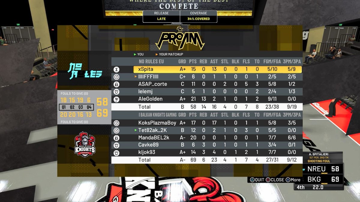 GG’s to our oponents <a href="/NoRules2k/">No Rules</a>,as we advance to 2nd round of the @QLASH_NBA2K tournament🔥🔥🔥⚔️⚔️⚔️
LET’s GO KNIGHTS!!!🏀🏀🏀🎮🎮🎮