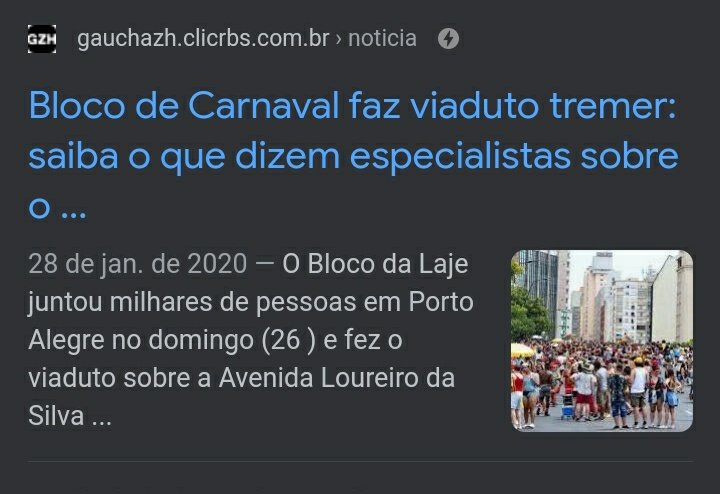 Saudade de ex? Eu tenho saudade é do dia que o Bloco da Laje fez o Viaduto dos Açorianos tremer
