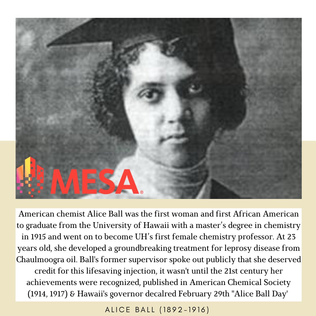MESASSU's tweet photo. Celebrating and recognizing #womenshistorymonth. Look out for more MESA spotlights of famous femme-identifying STEMinists and emails about upcoming events! #womenempowerment #womeninstem https://t.co/DUQ7AY9OZI