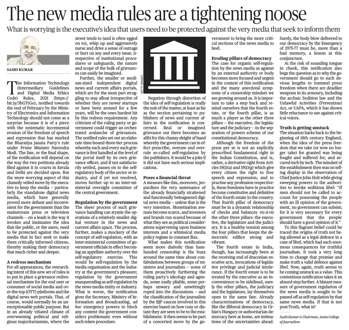 Newspaper Editorial Page