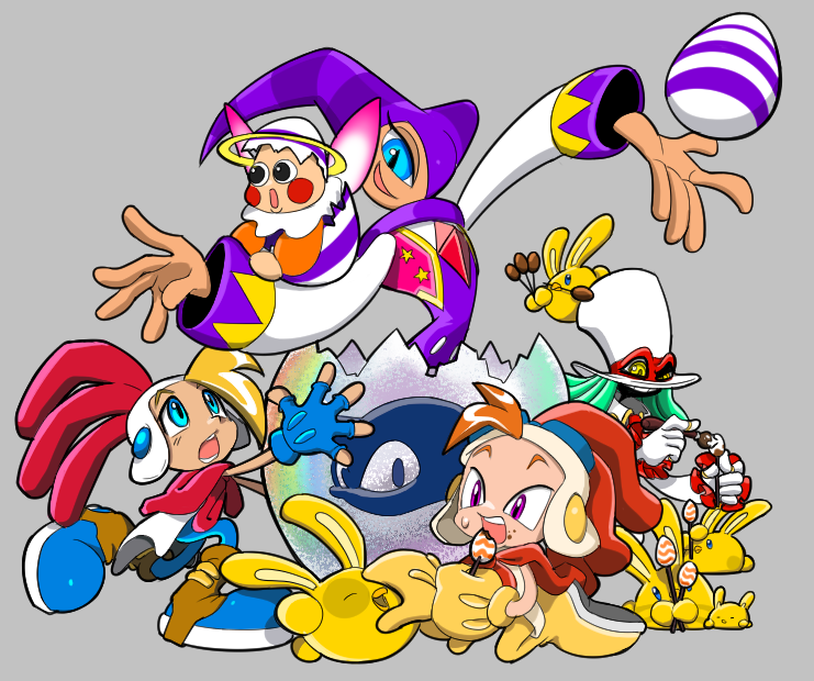 its a bit early for easter, but i did this for an easter collab with my friends. egg time :) #NiGHTSintodreams #billyhatcherandthegiantegg #balanwonderworld #sega #SquareEnix