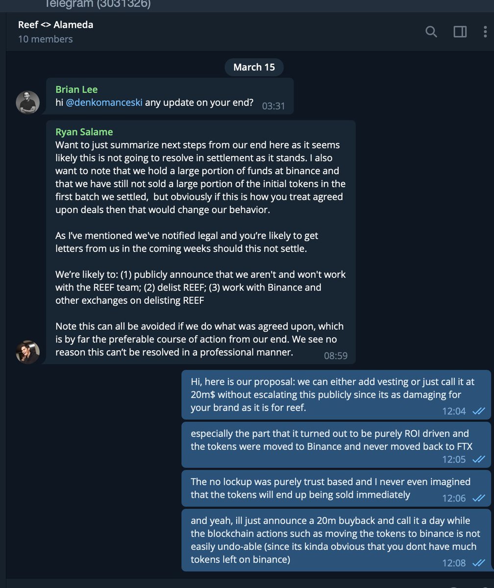 coinmamba's tweet image. I'm not sure if Alameda is a trading firm or a gang. Threats, extortion, market manipulation. Still think Sam is your friend? 😃