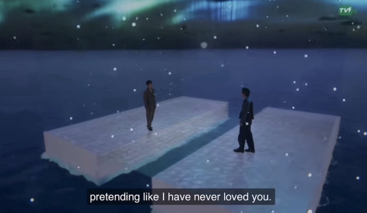 Lxlijin0808's tweet photo. tul found a piece of ice between him and max. His anxious and helpless look actually refers to some factors of force majeure in real life.But it will be resolved by the strength of fate, and the enthusiasm of love can not be stopped in the big ice wall.#MaxtulXtendedMemories https://t.co/ArQMditqdz