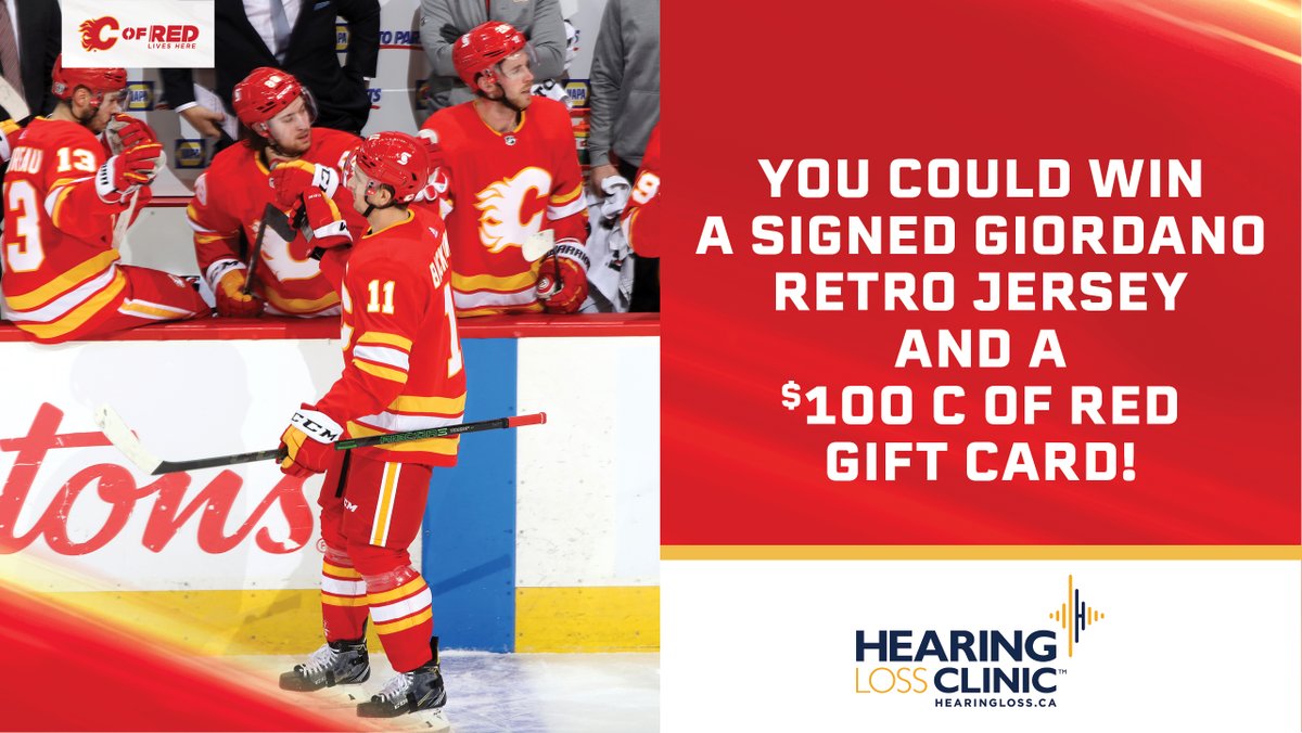 Our friends at The Hearing Loss Clinic are giving you the chance win a signed Mark Giordano jersey AND a $100 #CofRed card! Entering is simple:

🔥 RT this post
🔥 Follow <a href="/TheHearingLoss/">Hearing Loss Clinic</a>