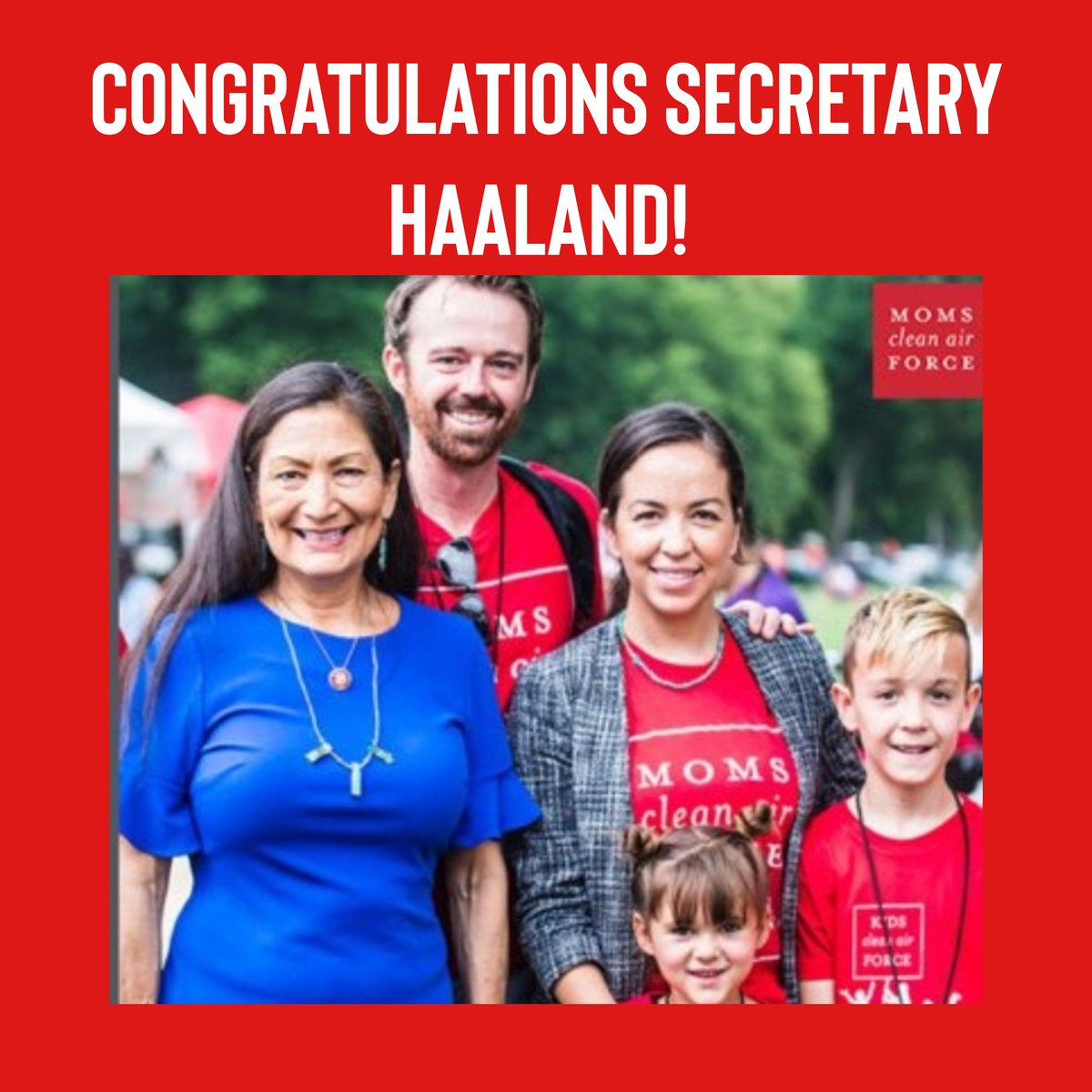 CleanAirMoms's tweet image. ‼️‼️‼️RT to say Congratulations to @RepDebHaaland on her confirmation to lead @Interior today!
👏🏼👍🏽👏🏼👍🏽👏🏼👍🏽👏🏼❤️👇🏽

#ConfirmClimate #ConfirmHaaland #DebForInterior #timetoact #ActOnClimate