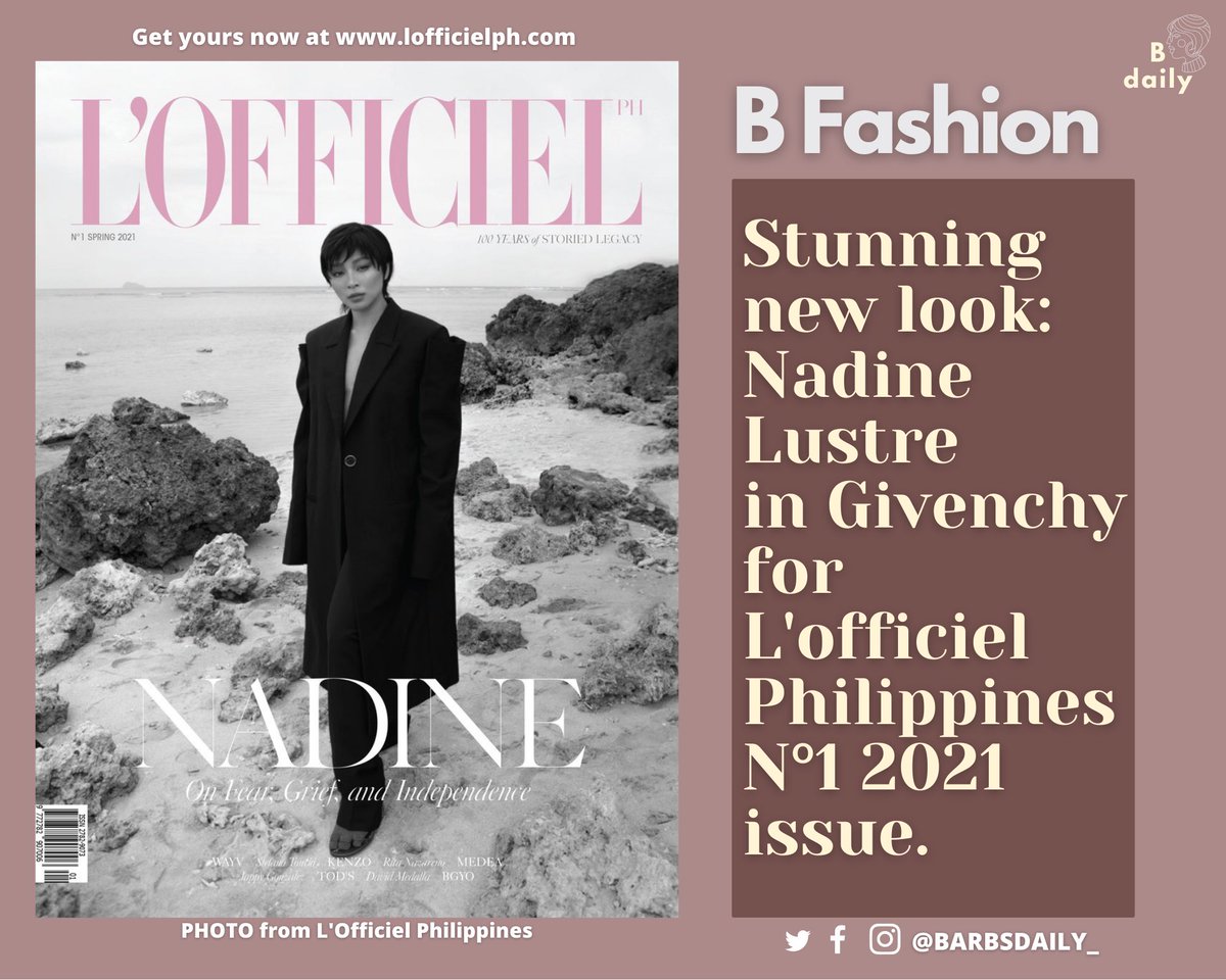 President Nadine did it once again! 🤍

L’Officiel PH releases their comeback 2021 issue featuring Nadine Lustre. 

#NadineForLOfficielPh #GIVENCHY #LOfficielPhilippines