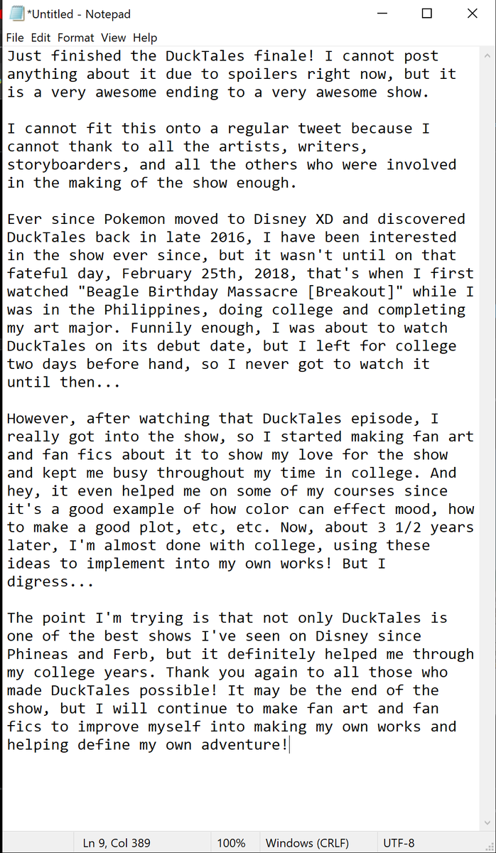 alcid34's tweet photo. To everyone at the #DuckTales team....thank you...
#DuckTalesFinale https://t.co/ItZsCaDoh8