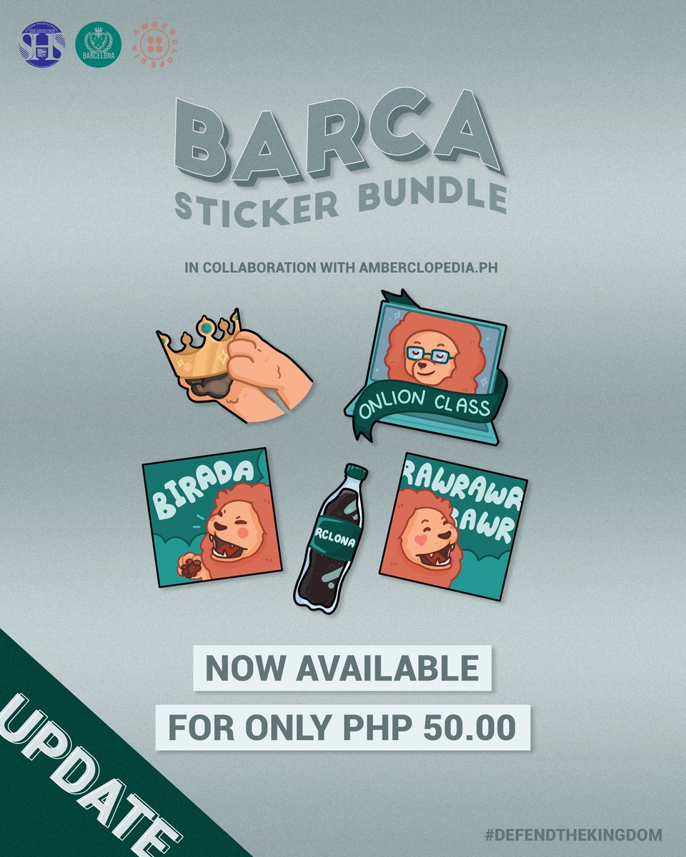 BarcaCluster's tweet photo. #BarcaMerch SALE โผ๏ธ
Get these Barca Sticker bundles from โฑ69.00 to โฑ50.00 ONLY. ๐ฑ
To order, click the link to fill in the form:
๐ https://t.co/t0upNZrndy
We only have limited stocks. This is open to all.โ๏ธ
Grab yours now! โจ๐
#BiradaBarcelona ๐ฆ
#DefendTheKingdom ๐๐ https://t.co/Smx8CUCdQJ