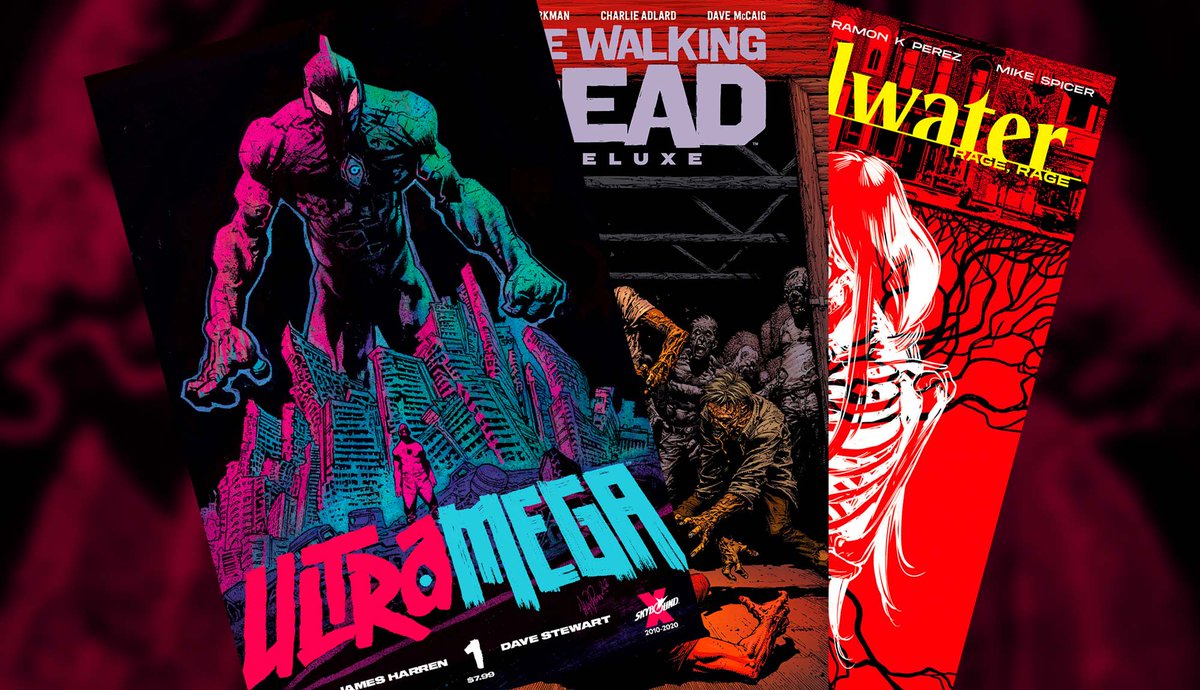 Skybound's tweet photo. Happy #NCBD! It's finally here, the comic everyone's talking about: ULTRAMEGA #1 from @JamesHarren1!!! We also have TWD DELUXE #11 and another title that has everyone talking: STILLWATER Vol 1! 

Stay safe out there!

Get the preview and all the details: 
https://t.co/Vkk2D6mlV9 https://t.co/WKY0sbe7Ou