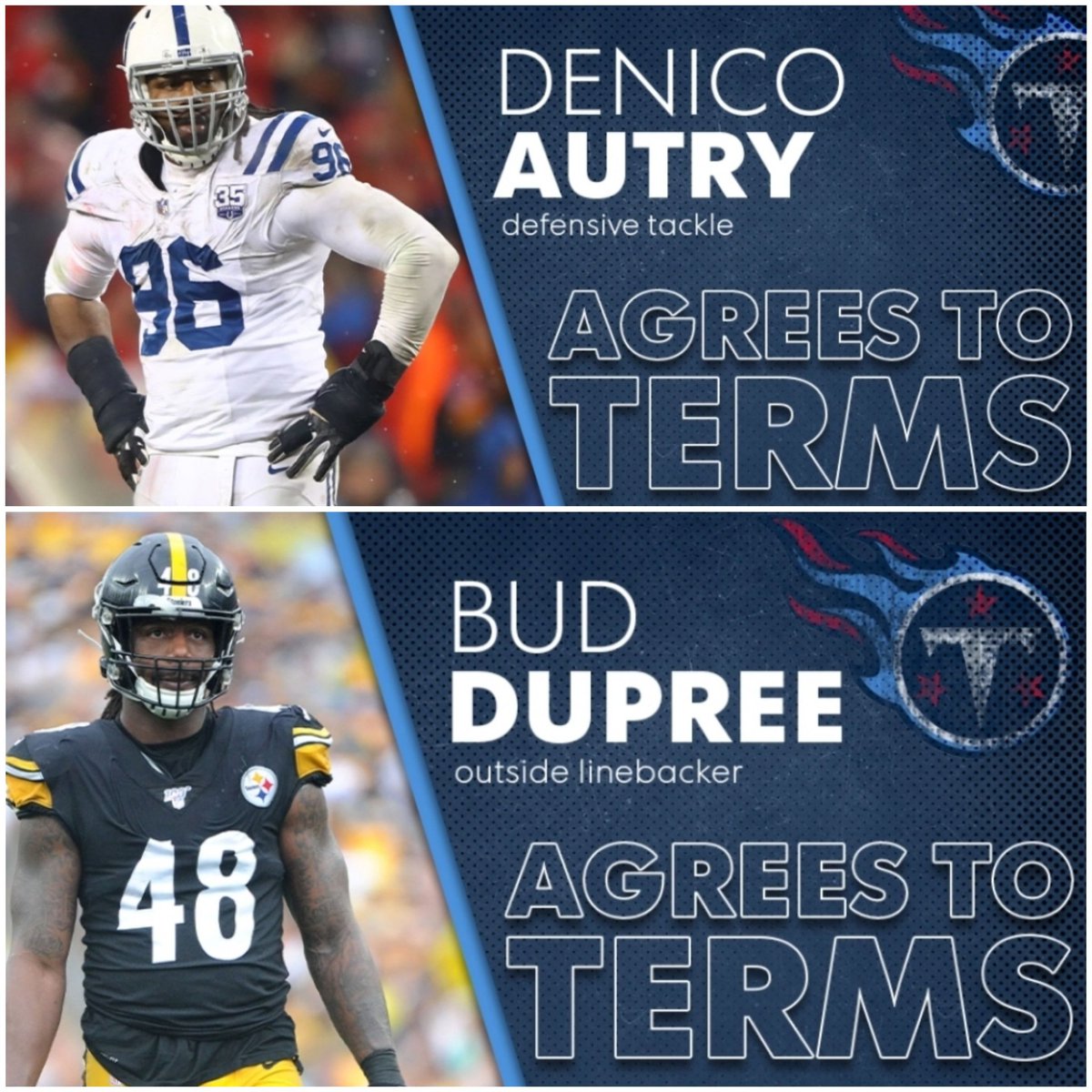 Welcome to Nashville! Denico Autry and <a href="/Bud_Dupree/">Bud‼️</a> #TitanUp