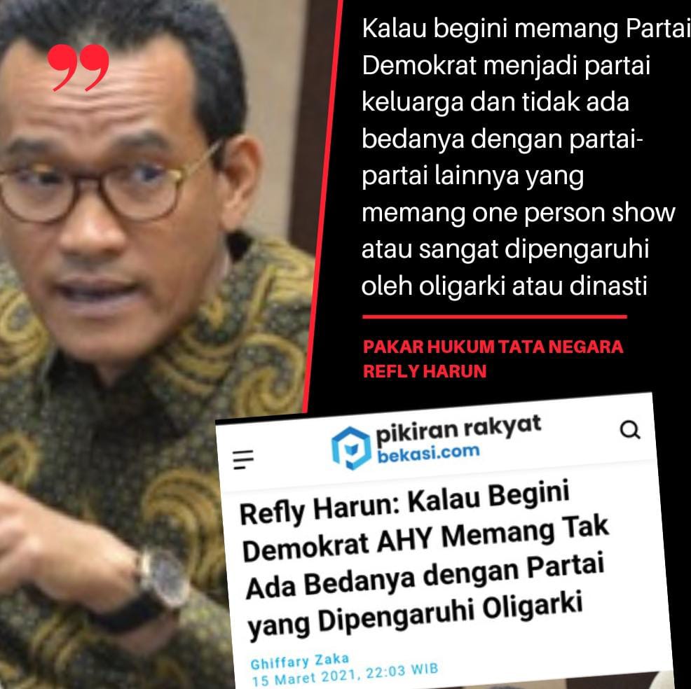 Trust Me On Twitter Refly Harun Membahas Sisi Yang Lain Dari Partai Demokrat Kubu Ahy Yang Saat Ini Bermimikri Menjadi Partai Dinasti Keluarga Susilo Bambang Yudhoyono Sby Ad Art Pd 2020 Langgar Uu