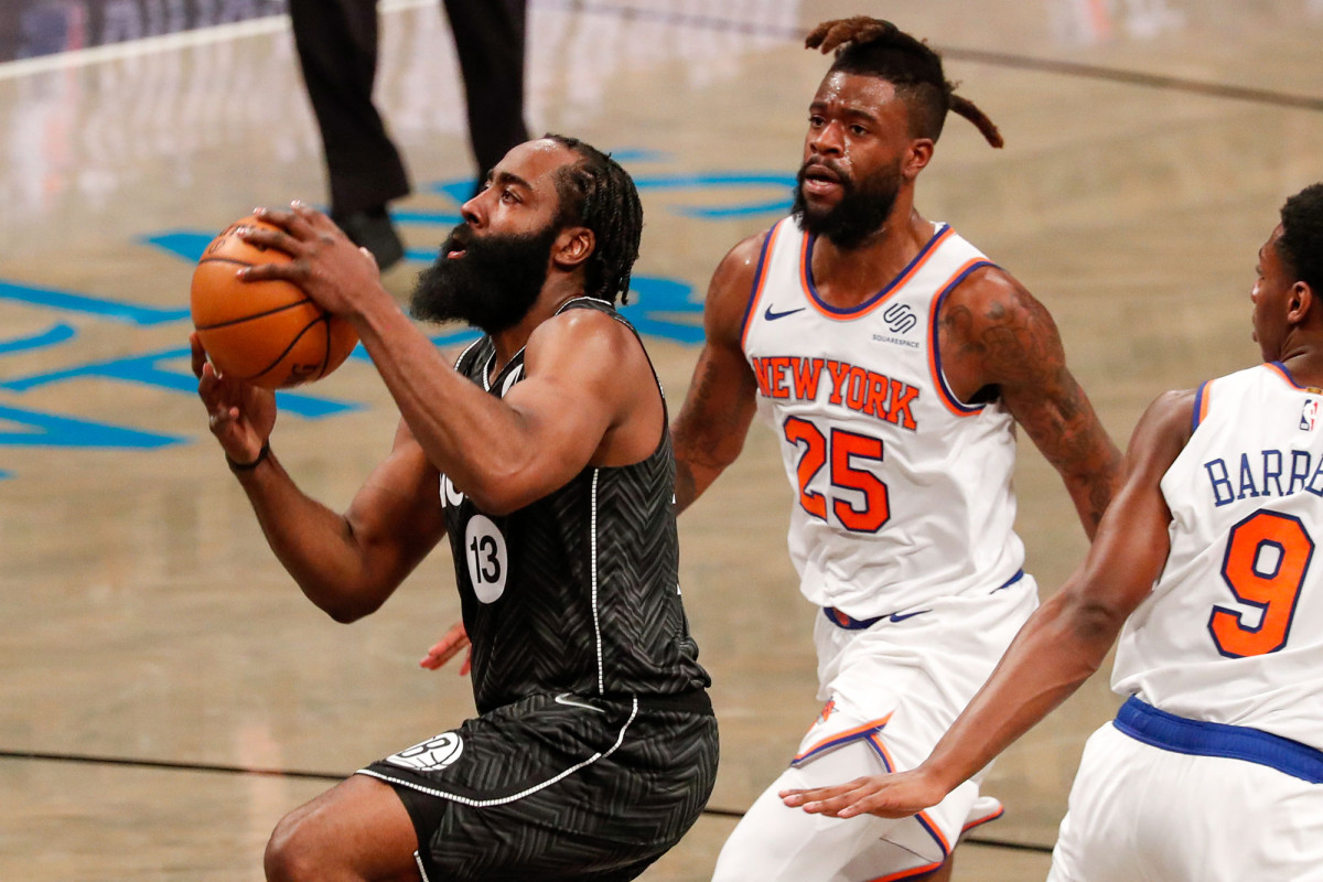 James Harden adds another triple double as Nets drop rival Knicks