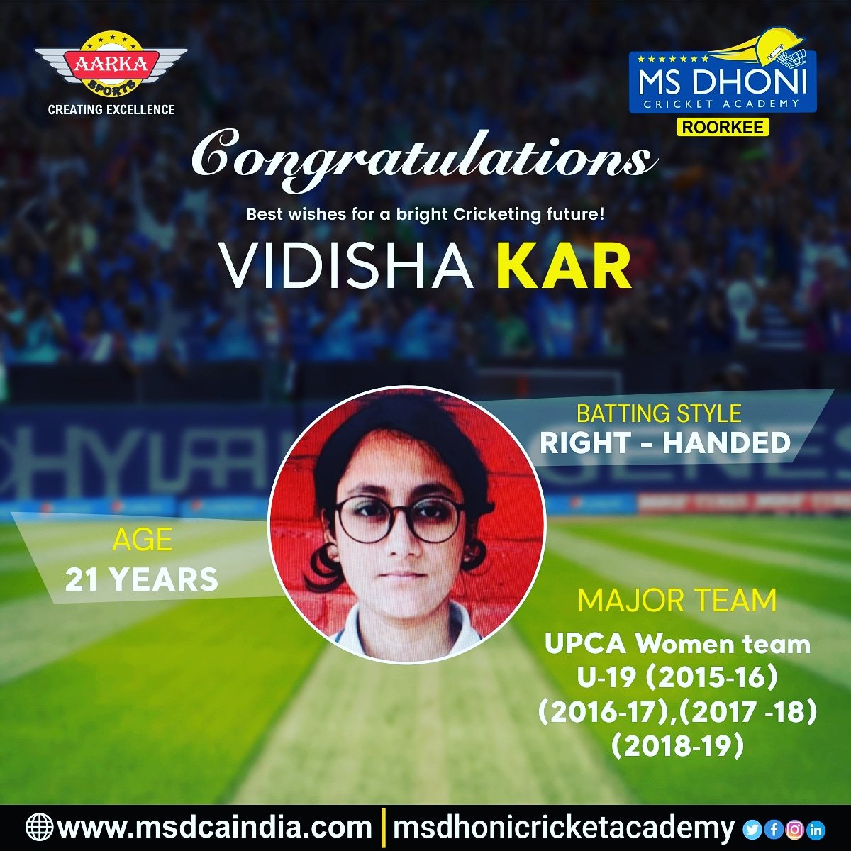 Letzplay_News's tweet photo. #MSDCA talents shining bright for their teams. Congratulations.
#aarkasports #msdhoni7781 #education #msdcainida #sports #trainer #academy #MSDhoniCricketAcademy #DhoniForever #cricketcoaching #MSDhoni #roorkee #upcawoman #ncaafootball #roorkemsdca #RoorkeeNews Brainiacs Bee https://t.co/u3FgjDED9b