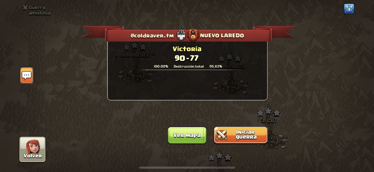 Con esta victoria pasamos a las semifinales de la <a href="/LSGCOC/">Liga Salvadoreña De Guerra</a> 🎉🎉🎉excelente trabajo de todo el equipo! Felicidades por la gran victoria! Ante un gran rival @NuevoLaredoClan