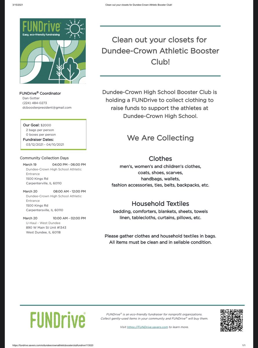 Spring cleaning is upon us!

👚👕👖👗👔🩳👠🥾👟🥿👞👢👡

Consider donating your gentle used clothing and household textiles to a great cause!

Unable to make this weekends drop off no worries additional dates and times to come.