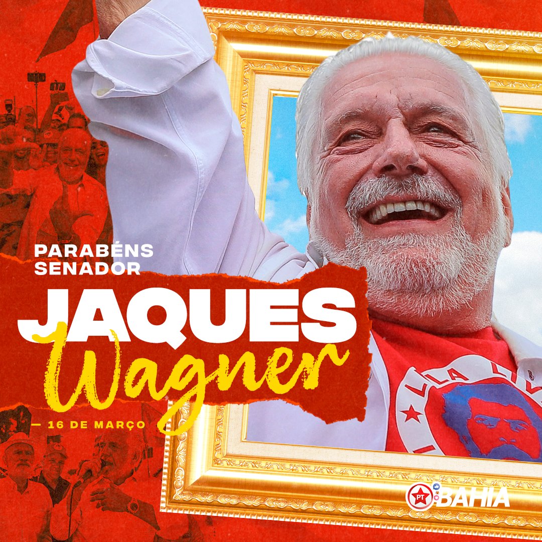 Hoje é o aniversário do Galego mais retado da Bahia! Nosso senador @jaqueswagner completa 70 anos de vida e de muita dedicação para cuidar do nosso povo. Vida longa, Galego! 
 
#WagnerFaz70 #JaquesWagner #PTBahia #Parabéns #SenadorDeTodosNós