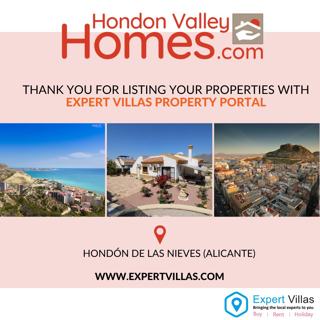 expertvillas's tweet photo. We are pleased to welcome Hondon Valley Homes to Expert Villlas Property Portal. 

https://t.co/xG3Q4hWOqe

 #marketing #socialmedia #business #digitalmarketing #realestate #dreamhome #home #forsale #newhome #inmobiliaria #homesearch #spain #hondon #aspe #alicante #costablanca https://t.co/31ih0JpwKD