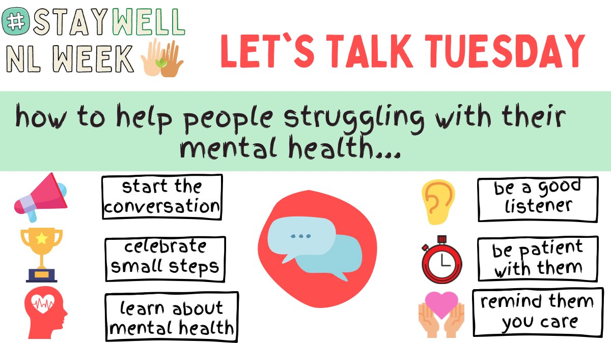 NLCYouthwork's tweet photo. Day 2 of #StayWellNLWeek brings #LetsTalkTuesday 👏🏻💬

The pandemic has had a huge impact on our mental health, it’s more important than ever we know how to care for our own as well as others 🤝

Here’s what our young people said was important when helping someone struggling 🗣✨ https://t.co/zocp7U8qm4