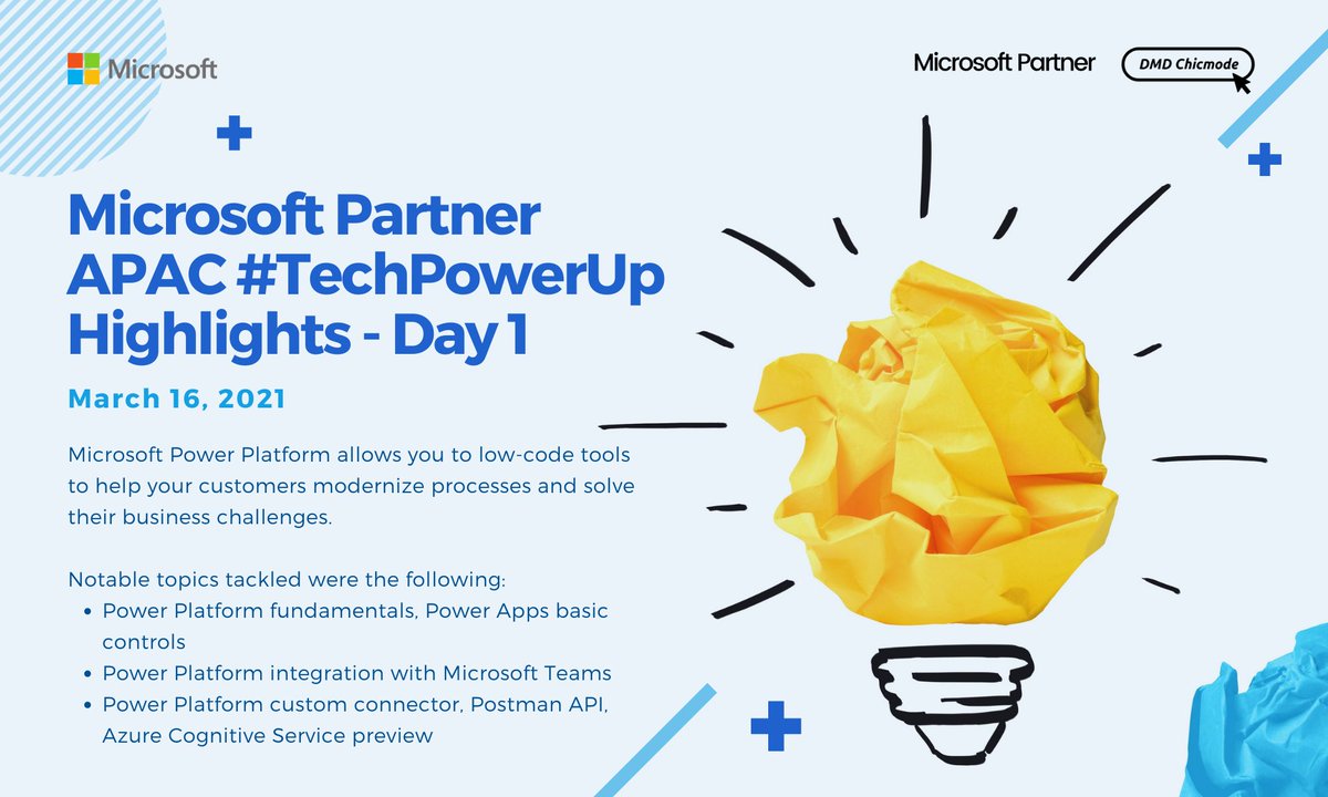 BizAppsPinoy's tweet image. Microsoft APAC Partner #TechPowerUp guided participants to building a low-code/no-code practice.    Prabhath Mannapperuma, Vy Nguyen, and Erry Handani discussed about Power Platform fundamentals, Power Apps controls, Azure, and more.    #dmdchicmode