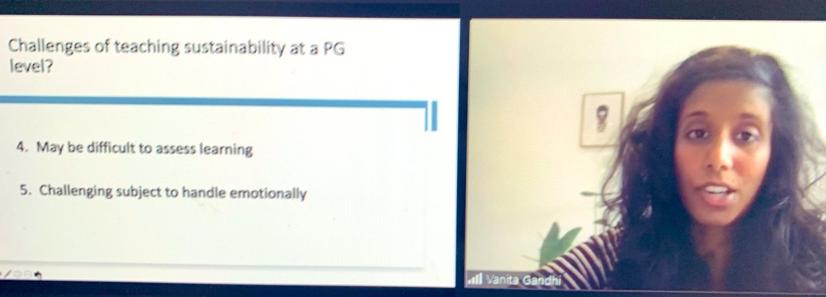 NSFT_CCIO's tweet image. HEE fellow @Dr_VGandhi speaks #SpringSymp21 about sustainability training and having it as QI project (SusQi - not to be confused with AmongUs!).