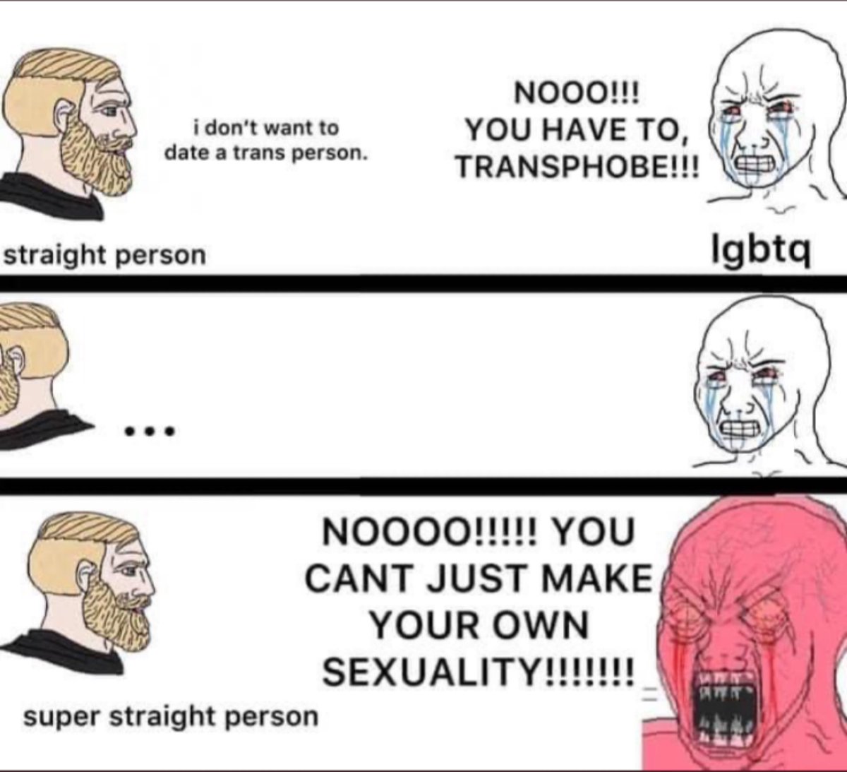 superstraightsc's tweet photo. Pick And Choose One🤦‍♂️ #superstraight #superstraights #superstraightpride #superphobic https://t.co/wpMXARjiGF