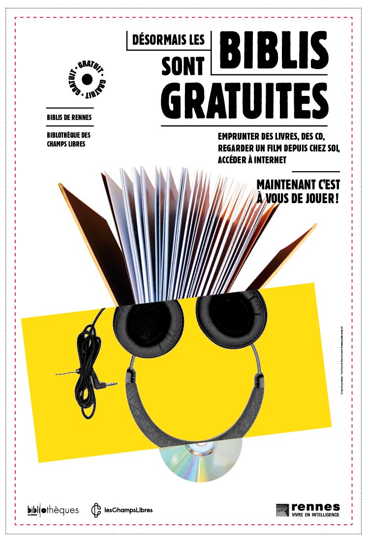 LaurentRiera's tweet photo. Eh oui, les bibliothèques sont désormais entièrement gratuites à #Rennes (comme d'ailleurs l'accès aux collections permanentes des musées). Maintenant c'est à vous de jouer ! #compublique #culturepourtous #culturevivante https://t.co/YYMDM4SecJ