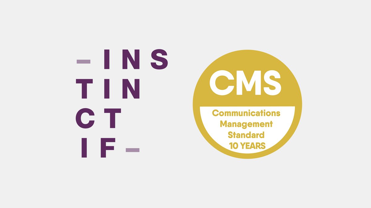 We are delighted to announce that we have been awarded a gold standard by the @PRCA_UK in its Communications Management Standard (CMS) accreditation. Read more details here: instinctif.com/news-entry/ins… 

#HireaPRCAmember