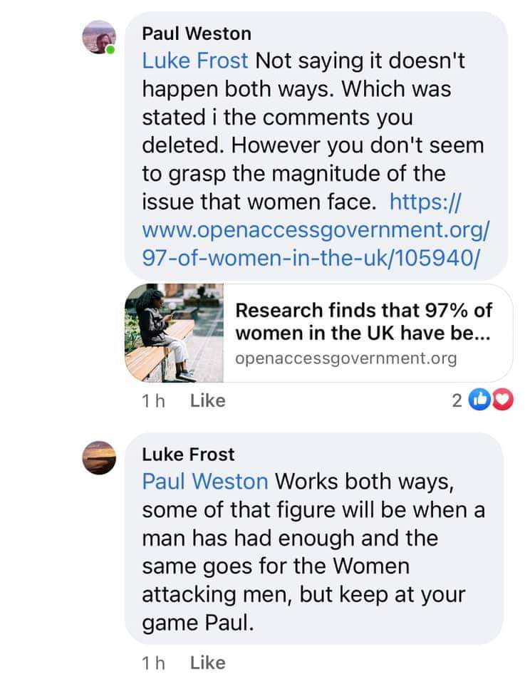 CllrKatieWeston's tweet image. Yikes! 😬
When confronted with statistics about just how many young women experience sexual assault, this Stockton Borough Councillor's response is to say it must be because the man has had enough.